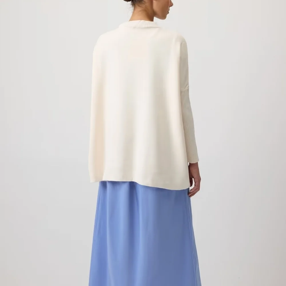 TOUCHE PRIVE Cream Oversized Drop Shoulder Knit Tunic Sweater Standard/One Size - Picture 6 of 12